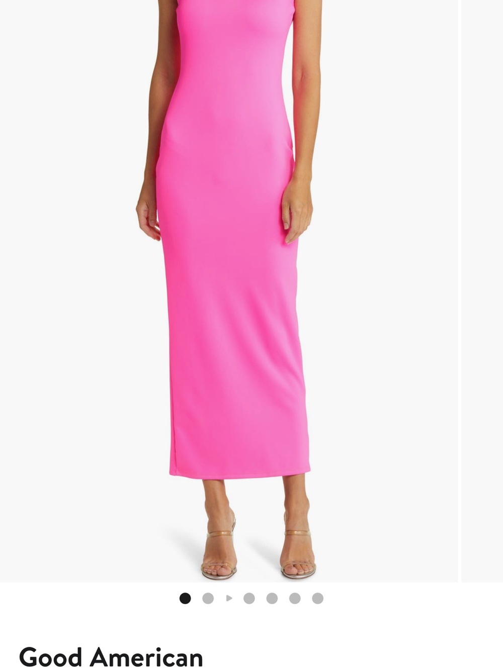 Good American Neon Pink Maxi Skirt